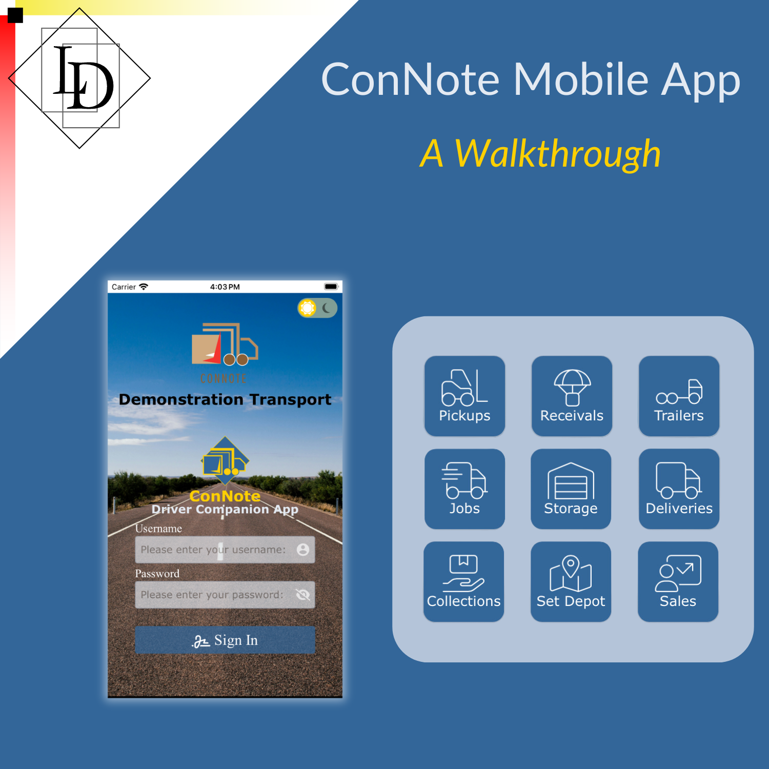 ConNote Mobile - A Walkthrough